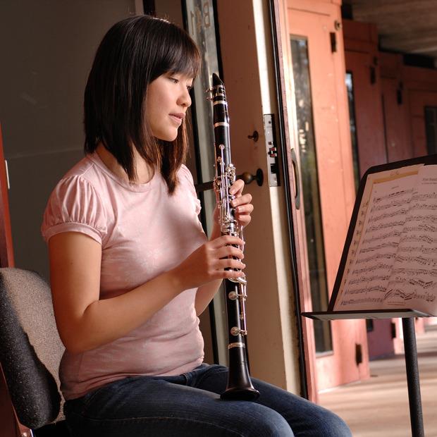 High School Student Playing Yamaha Clarinet